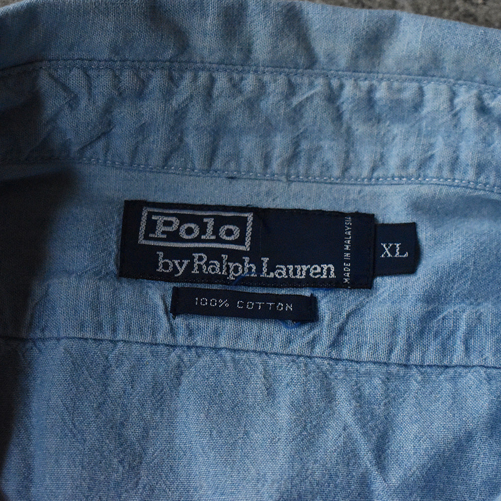 90's　Polo by Ralph Lauren/ポロ ラルフローレン　"RL-93" シャンブレーシャツ　220909H