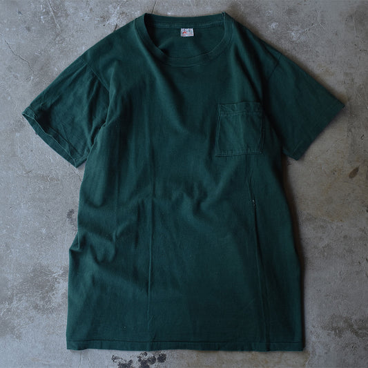 70's　Kmart/ケイマート 無地 GREEN Pocket Tee　220802H