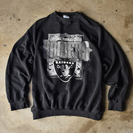 90's LOGO7 “NFL Raiders/レイダース” 雰囲気◎ スウェット USA製 230421