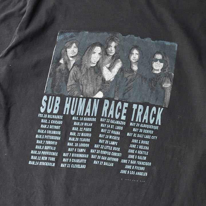 90's　SKID ROW/スキッド・ロウ　"Subhuman Race"　ツアーTシャツ　コピーライト入り　
