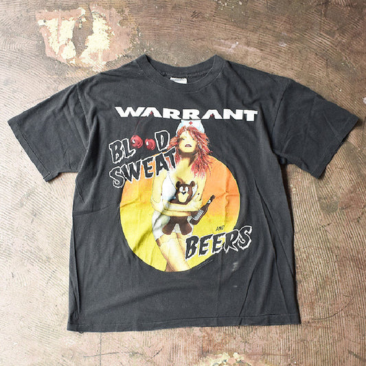 90's　Warrant/ウォレント　 "Blood Sweat&Beers" ワールドツアーTシャツ　コピーライト入り　