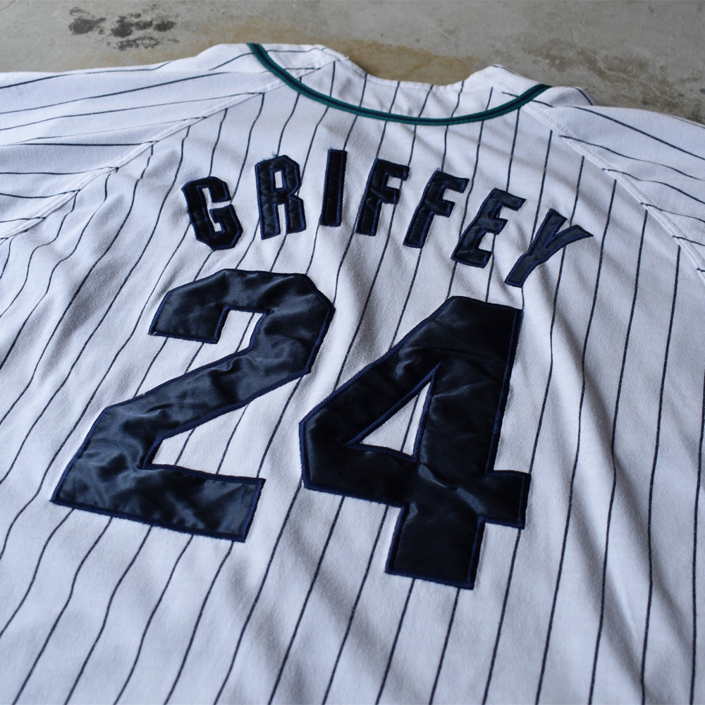 90's　MLB Seattle Mariners/シアトル・マリナーズ “Ken Griffey Jr. #24” STARTER ベースボールシャツ　220918