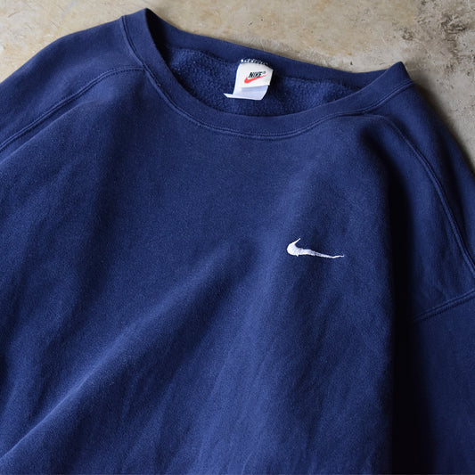 90's　NIKE/ナイキ small swoosh logo NVY スウェット　220418