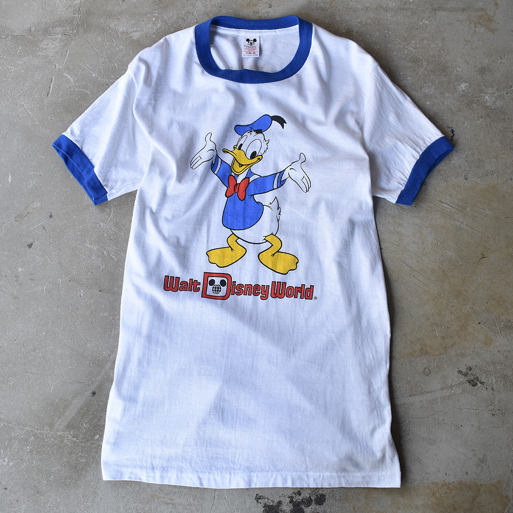 70′s　 Disney/ディズニー ”Donald Duck” リンガーTee　USA製　220727