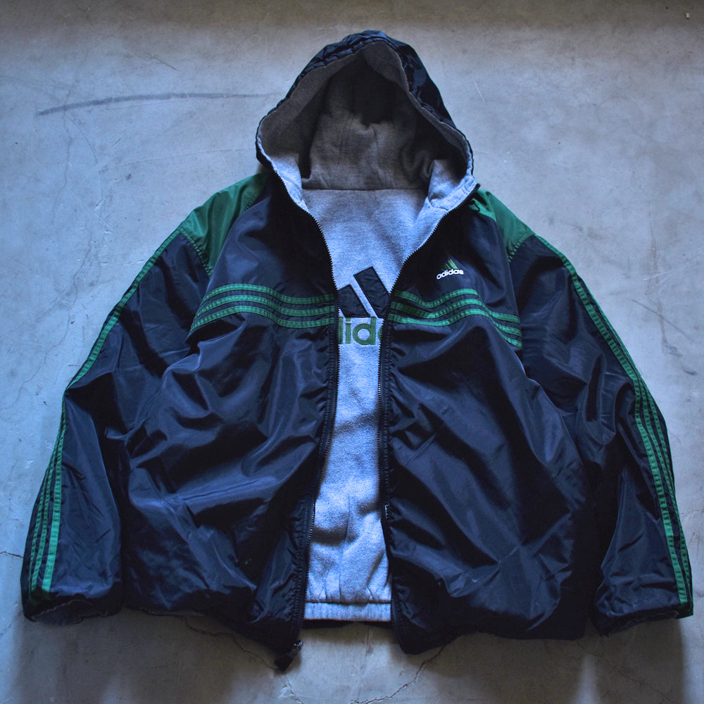 90's adidas トレフォイルロゴ！ 中綿入り ナイロンジャケット 221126