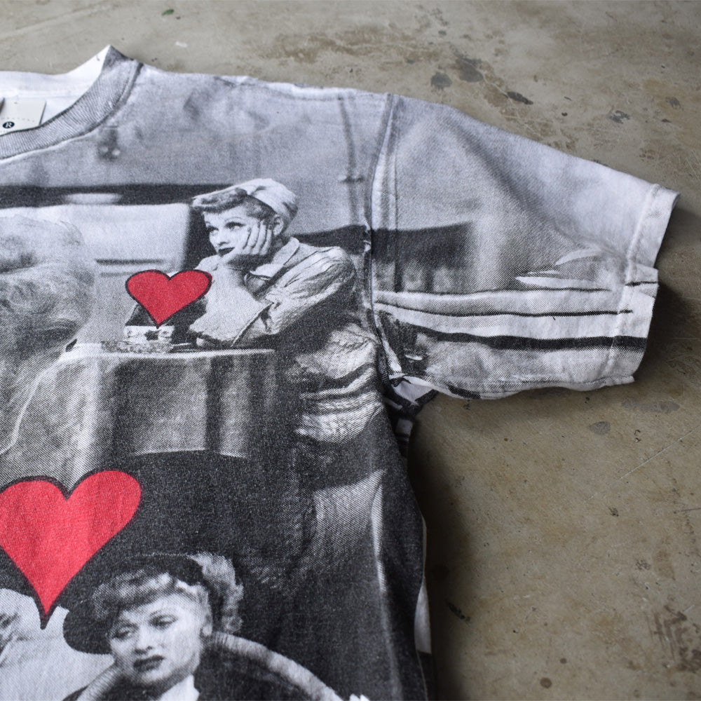 90's　I Love Lucy/アイ・ラブ・ルーシー “Lucille Ball” AOP Tee　USA製　220501