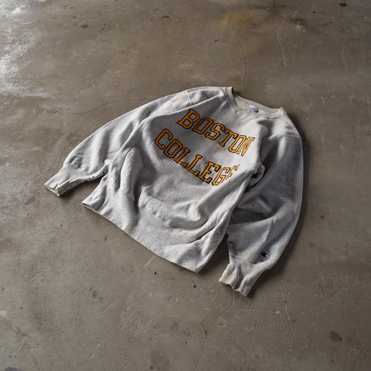 90's Champion/チャンピオン "Boston College" 2段プリント RWスウェット 230403