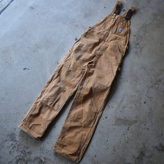 90's Carhartt/カーハート ダブルニー! ブラウンダック オーバーオール 220819