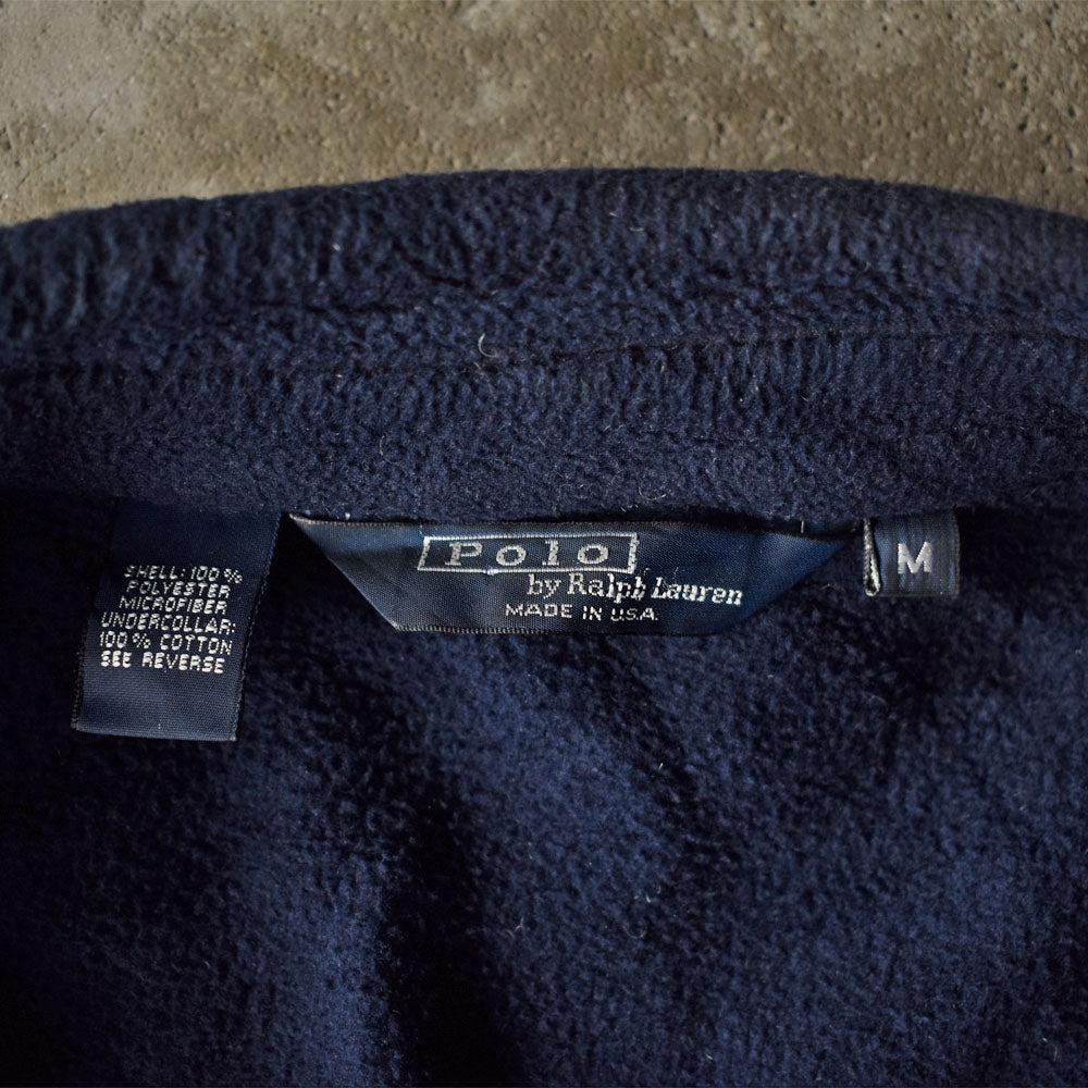 90’s　Polo Ralph Lauren/ポロ ラルフローレン フリース スイングトップジャケット　USA製　230217
