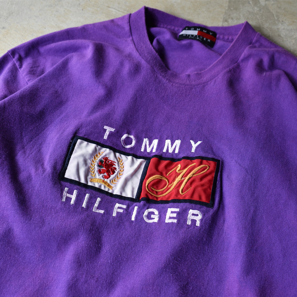 90's　ブートレグ TOMMY HILFIGER/トミー ヒルフィガー 刺繍 Tee　220822