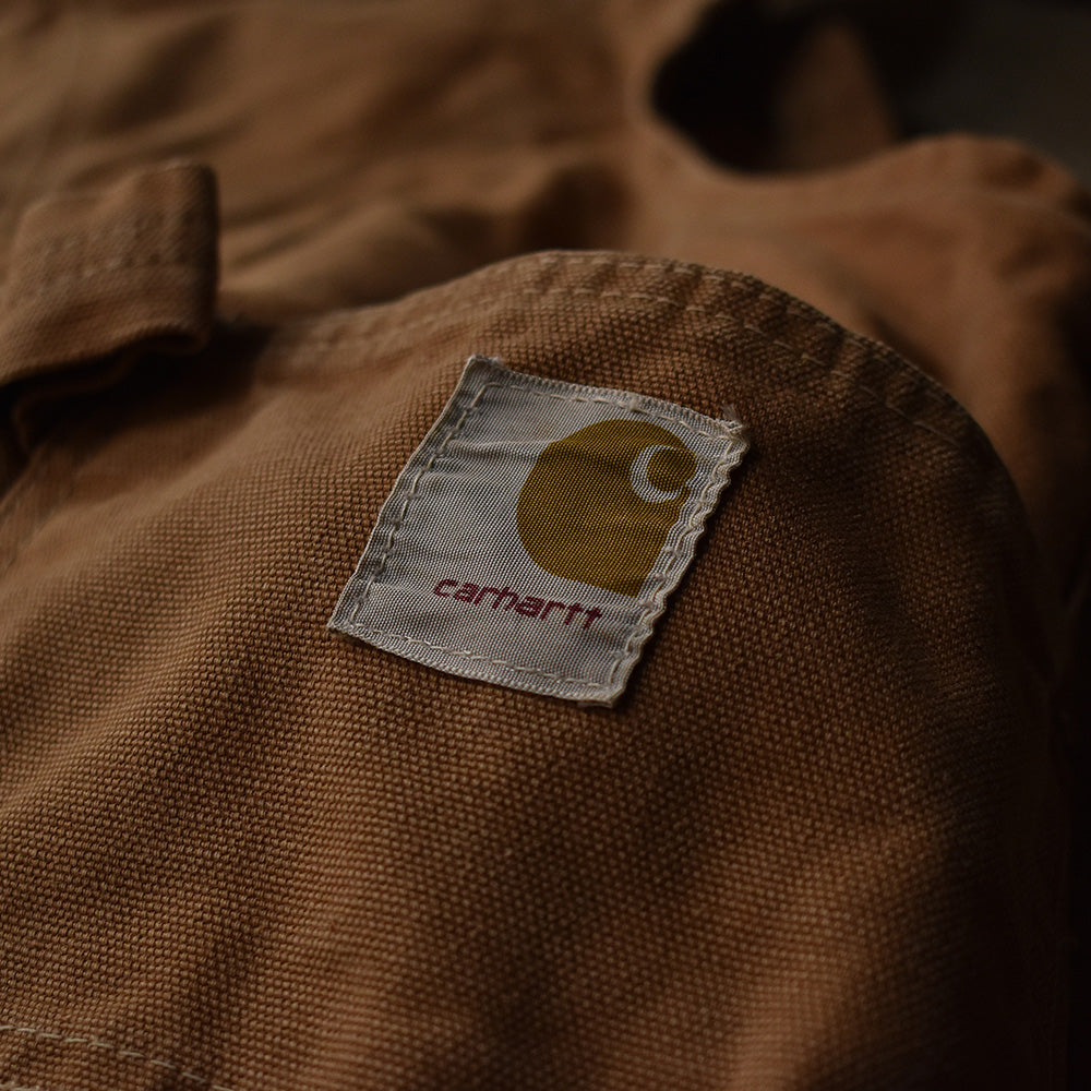 70's　Carhartt/カーハート　プリントタグ　ダブルニー　ダック オーバーオール　USA製　230328H