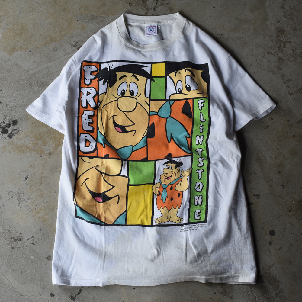 90's The Flintstones/原始家族フリントストーン “FRED” Tee USA製