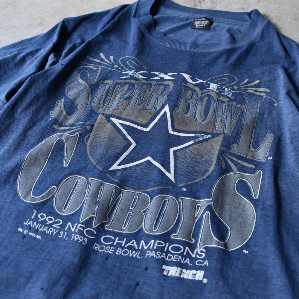 90's　NFL Dallas Cowboys/ダラス・カウボーイズ “SUPER BOWL” ボロ！ Tee　USA製　220803
