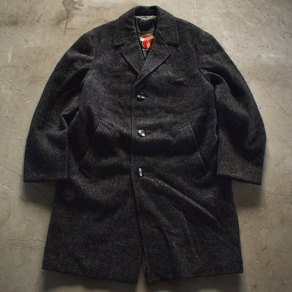 90's HARRIS TWEED/ハリスツイード ロング ウールチェスターコート