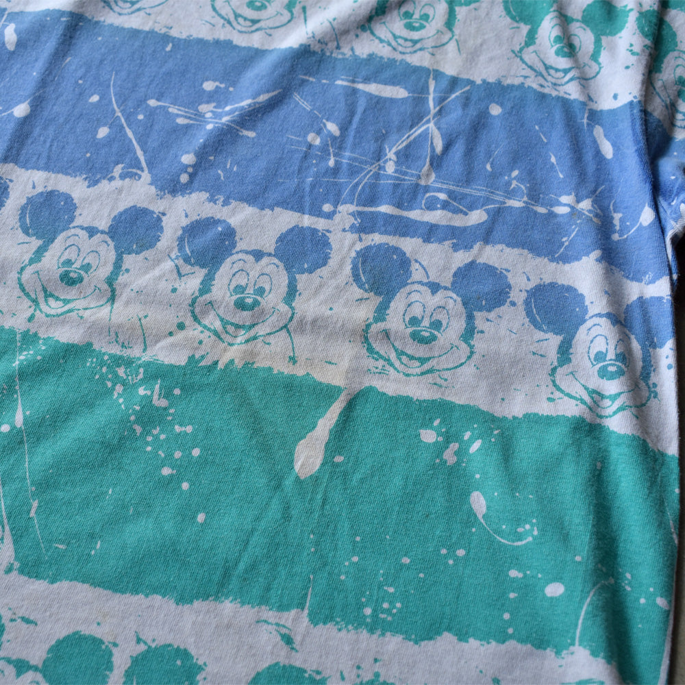 80's Disney “Mickey” AOP キャラ Tシャツ USA製 220902