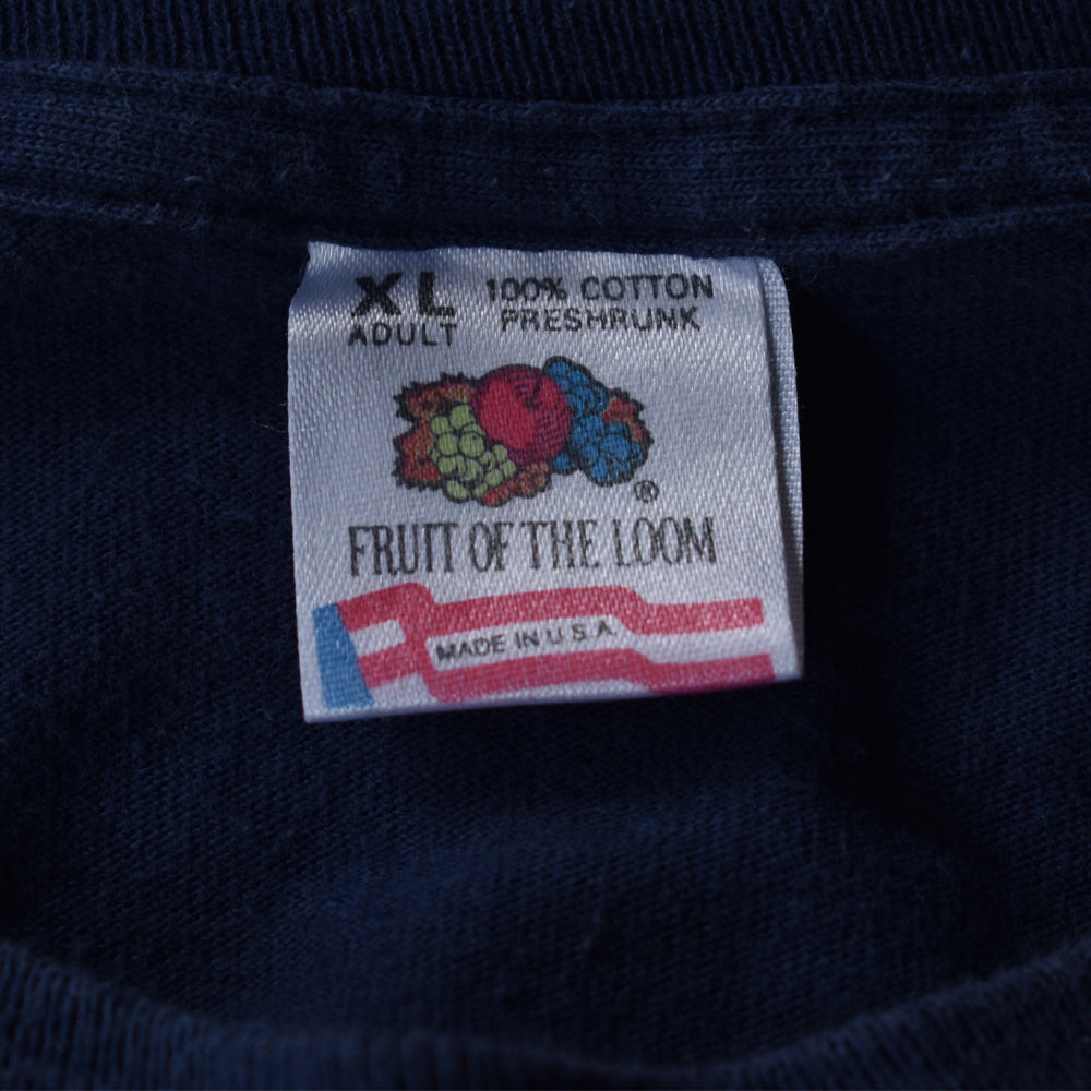 90's　Fruit of the Loom/フルーツオブザルーム 無地 NVY Pocket Tee　USA製　220831