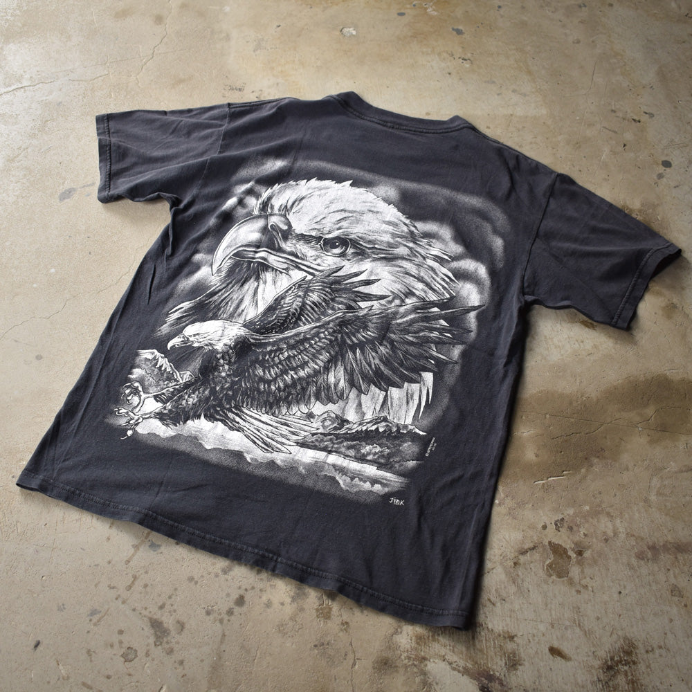 90's　”eagle” アニマルプリント Tシャツ　USA製　230414