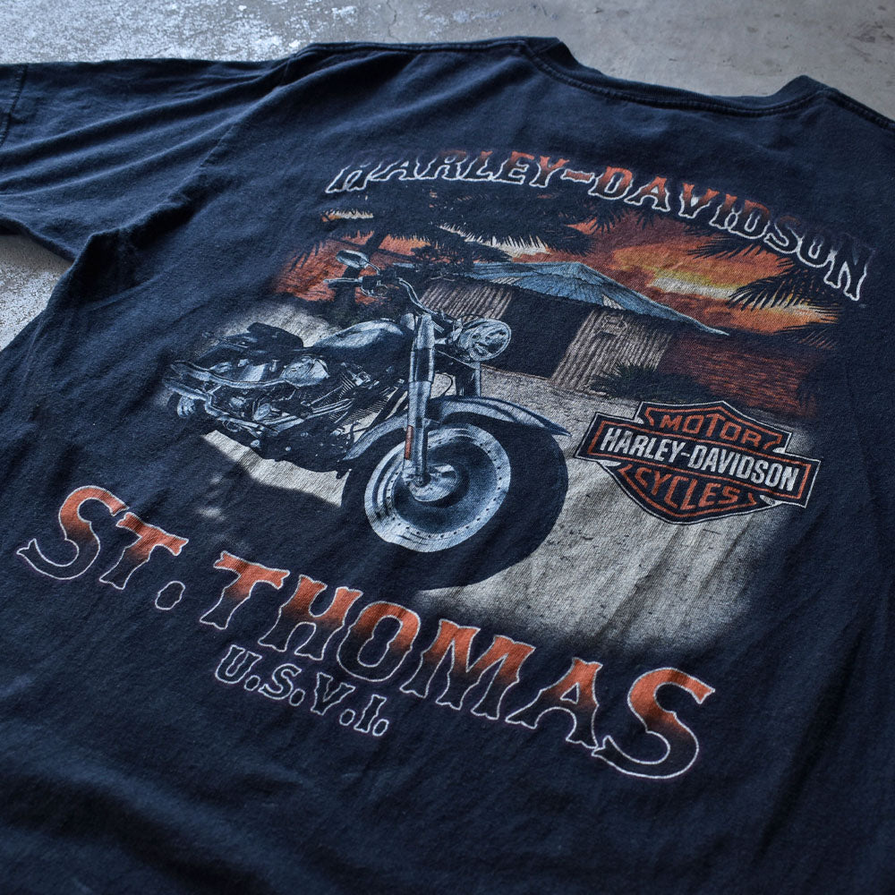 Y2K Harley-Davidson/ハーレー・ダビッドソン 両面プリント Tシャツ ...