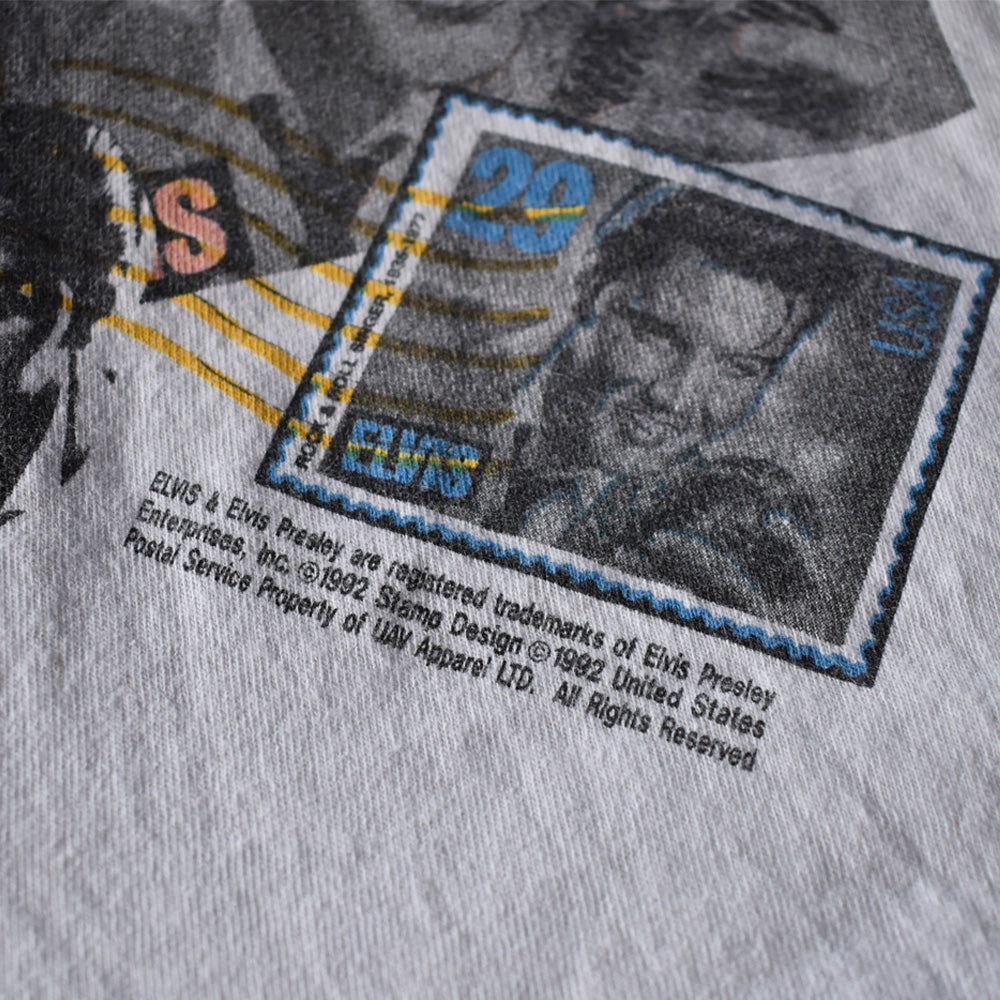 90’s　Elvis Presley /エルヴィス・プレスリー 切手 Tシャツ　USA製　230403