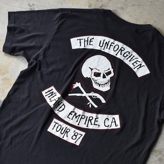 80's The Unforgiven/ジ・アンフォーギヴン ”INLAND EMPIRE, CA. TOUR’87” Tee USA製 220831