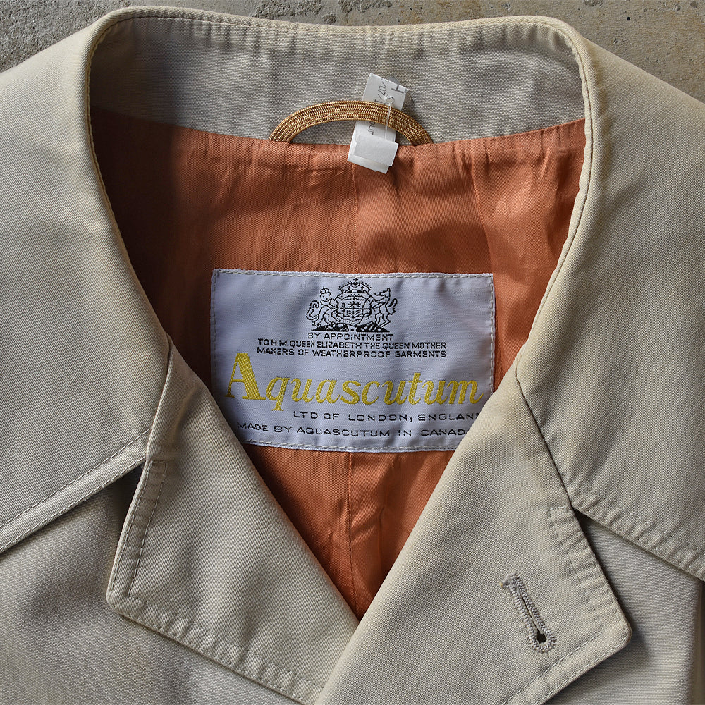 70s Aquascutum（アクアスキュータム）ステンカラーコート/L/