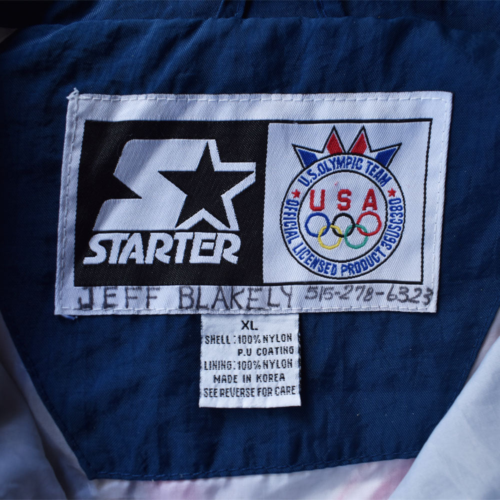 90's　STARTER/スターター "USA Olympic" 裏地付き ナイロンジャケット　221216