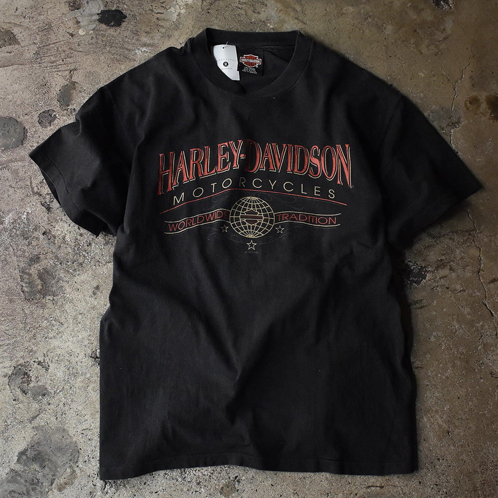 90's　Harley-Davidson/ハーレー・ダビッドソン　"Worldwide Tradition" Tee　USA製　230419H