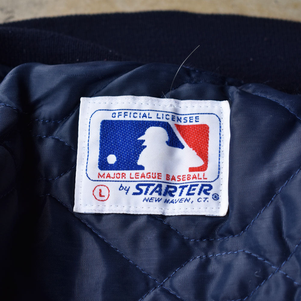 90's　STARTER/スターター "MLB New York Yankees" ナイロン スタジャン アワードジャケット　230331