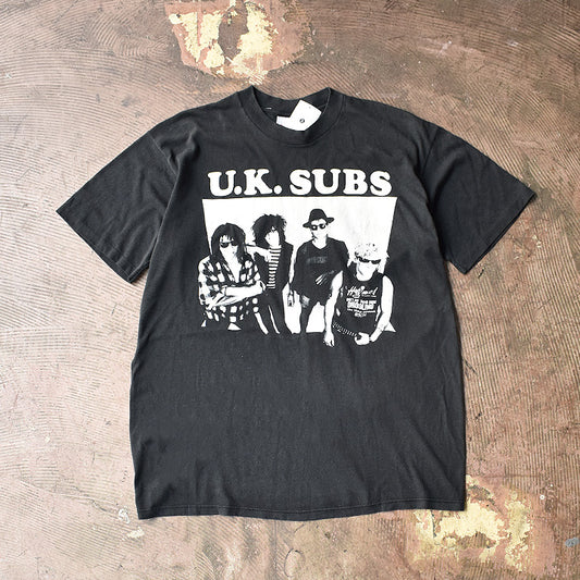 80's U.K.SUBS "TEXAS RADIO TOUR 89" ロック Tシャツ 210818