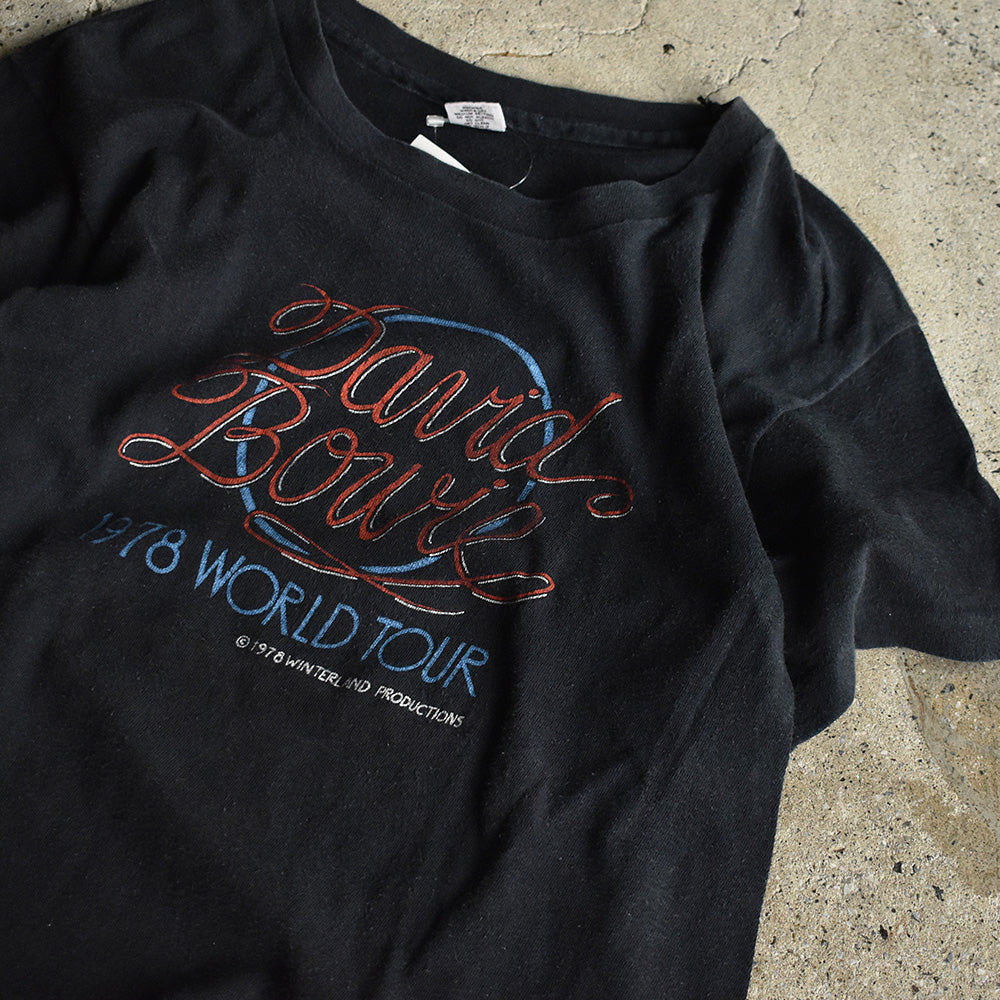 デヴィッド・ボウイ 1978 ワールドツアー Tシャツ ヘインズ 三角タグ 1978年 ヴィンテージ