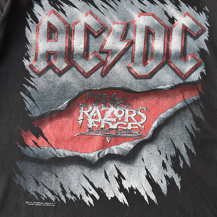 90's　AC/DC　"The Razors Edge" ツアーTシャツ　コピーライト入り　210824