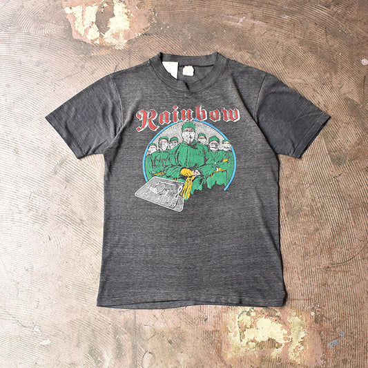 80's Rainbow "DIFFICULT TO CURE WORLD TOUR 1981" ロック Tシャツ 210825H