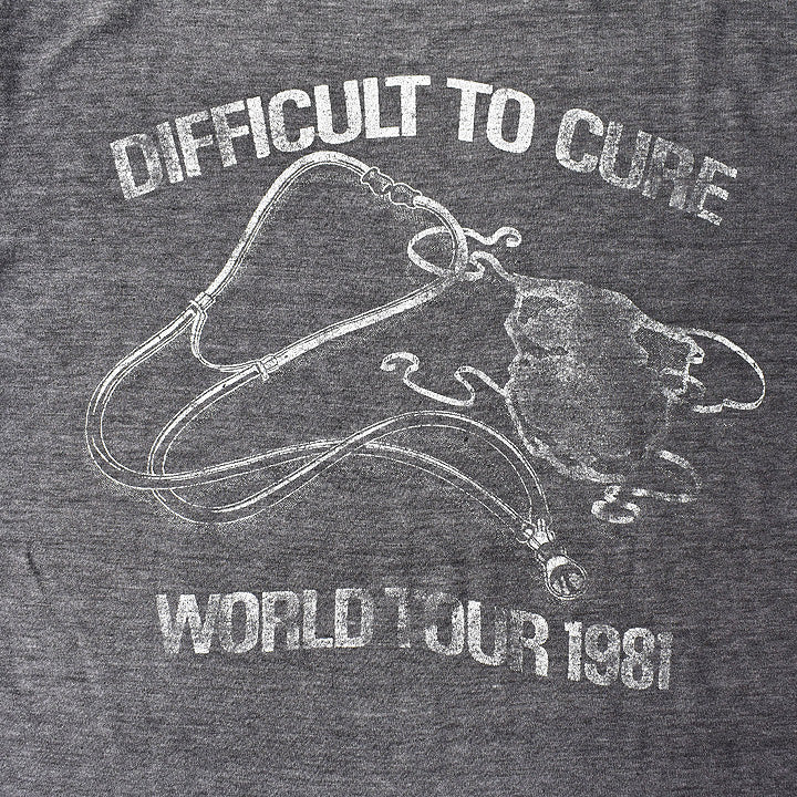 80's Rainbow / レインボー "DIFFICULT TO CURE WORLD TOUR 1981" Tシャツ 　 210825