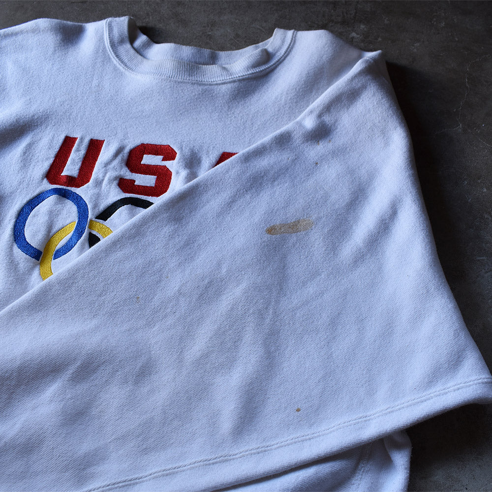 90's　Champion/チャンピオン “USA OLYMPIC” 刺繍  RWスウェット　USA製　221021