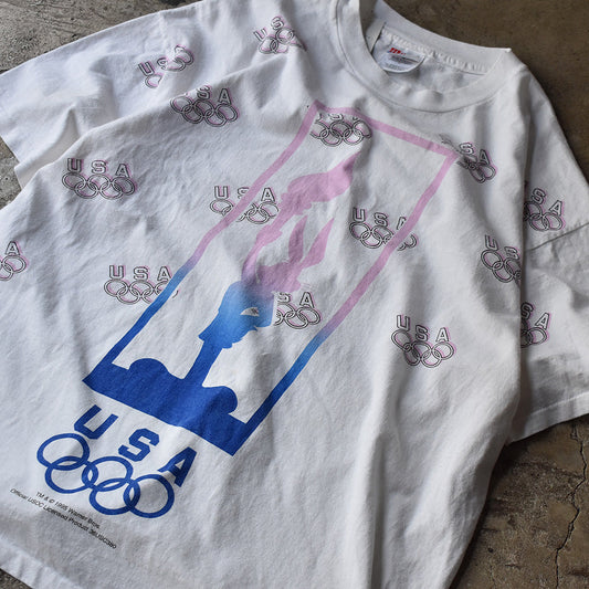 90's　Looney Tunes/ルーニー・テューンズ　"USA  Olympic" AOP Tee　220801H