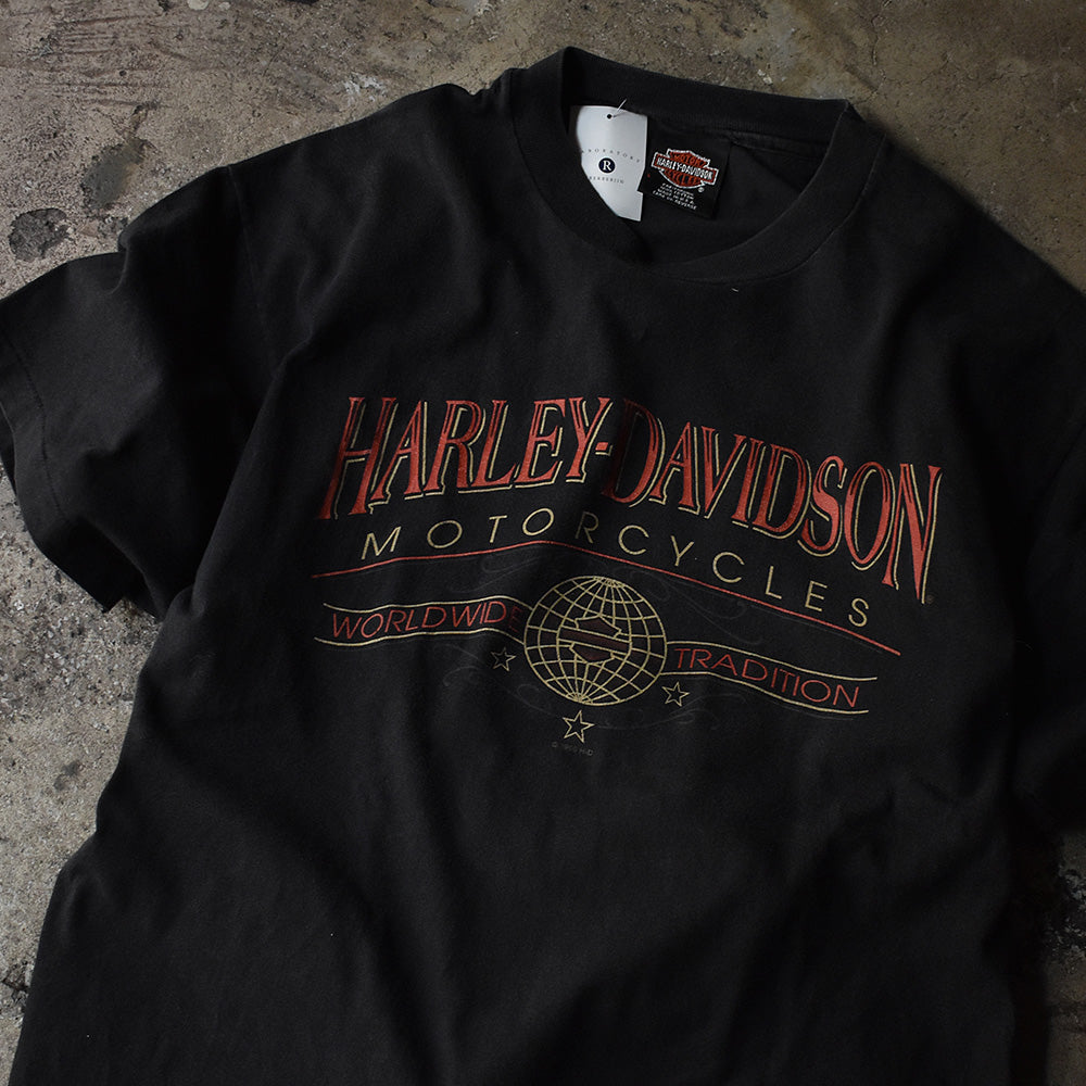 90's　Harley-Davidson/ハーレー・ダビッドソン　"Worldwide Tradition" Tee　USA製　230419H