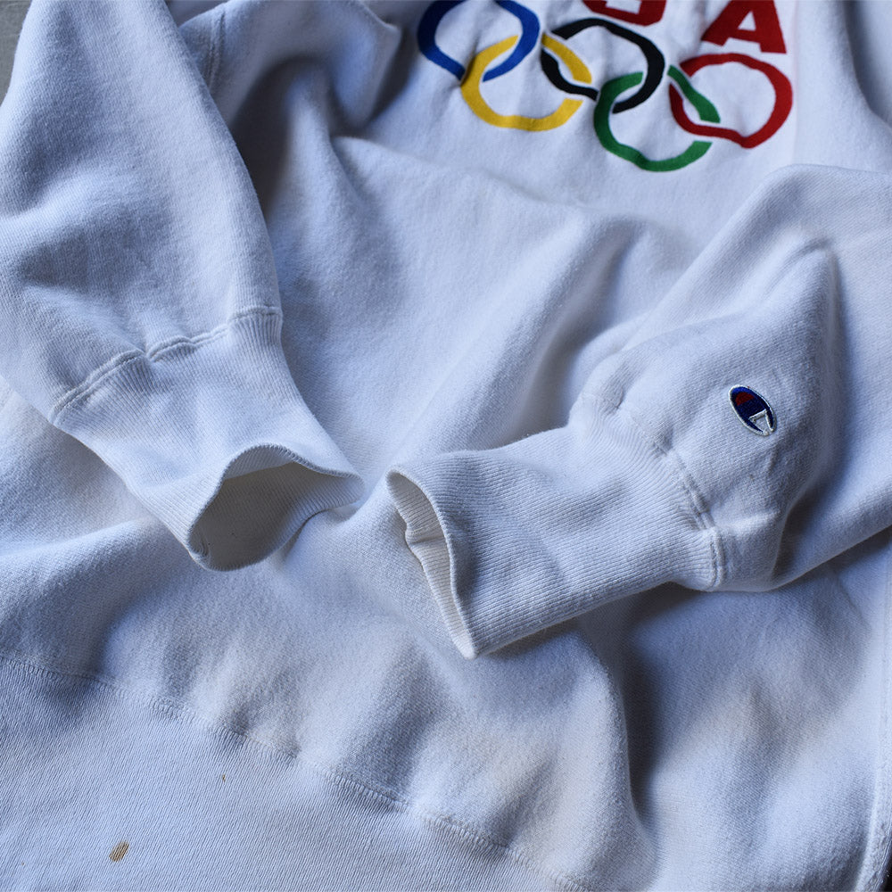90's　Champion/チャンピオン “USA OLYMPIC” 刺繍  RWスウェット　USA製　221021