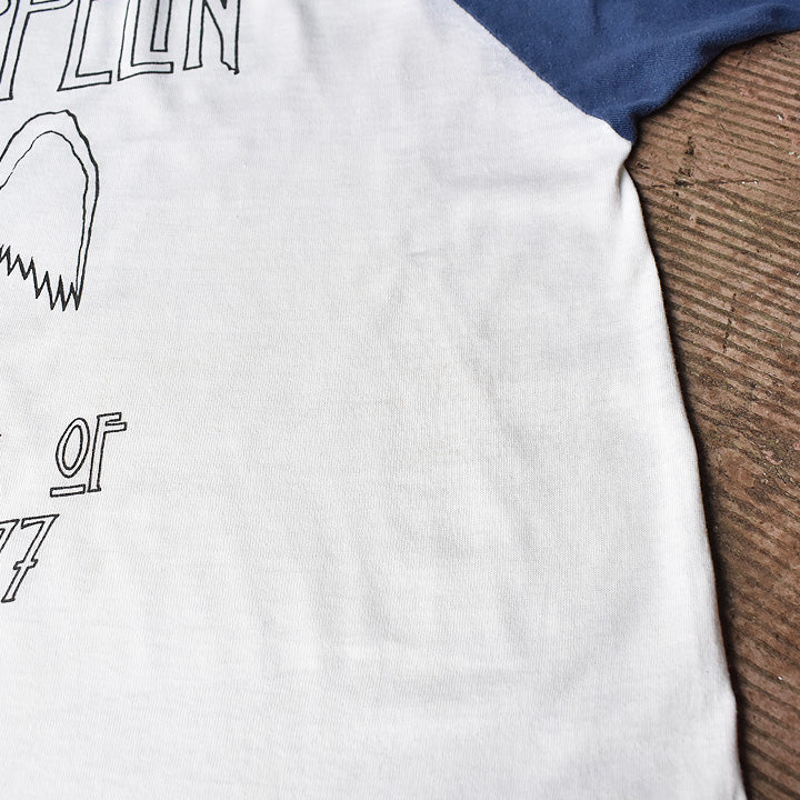 70's LED ZEPPELIN / レッド・ツェッペリン "UNITED STATES OF AMERICA 1977" ラグランTシャツ USA製　 210926