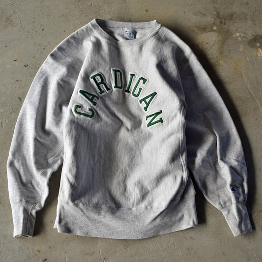 90’s Champion “Cardigan” ワッペン刺繍 RWスウェット USA製 221029