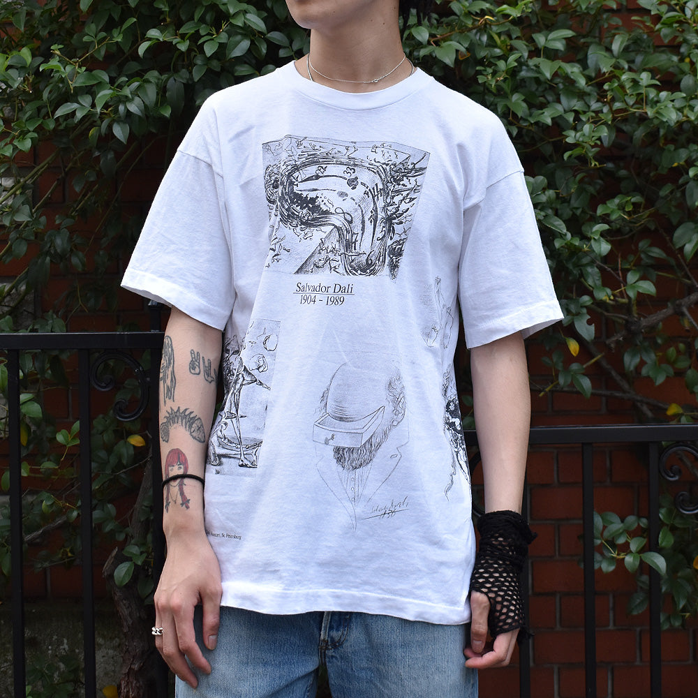 アート系Tシャツ Vintage 90s ダリ Salvador Dali XL