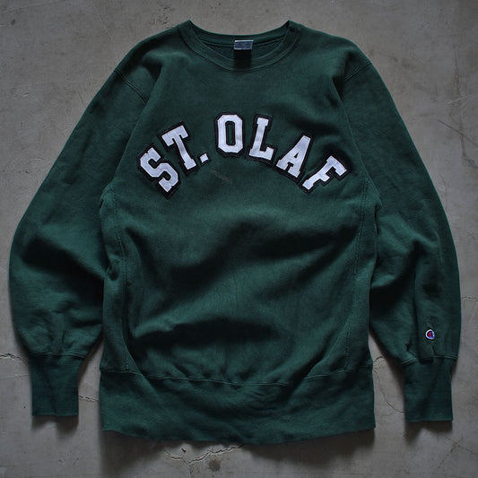 90’s Champion “ST.OLAF” ワッペン刺繡 RWスウェット USA製 221204