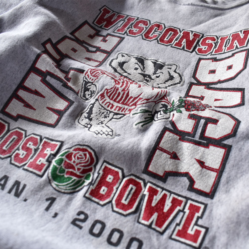 Y2K　“WISCONSIN ROSE BOWL” リバースタイプ スウェット　USA製　230327