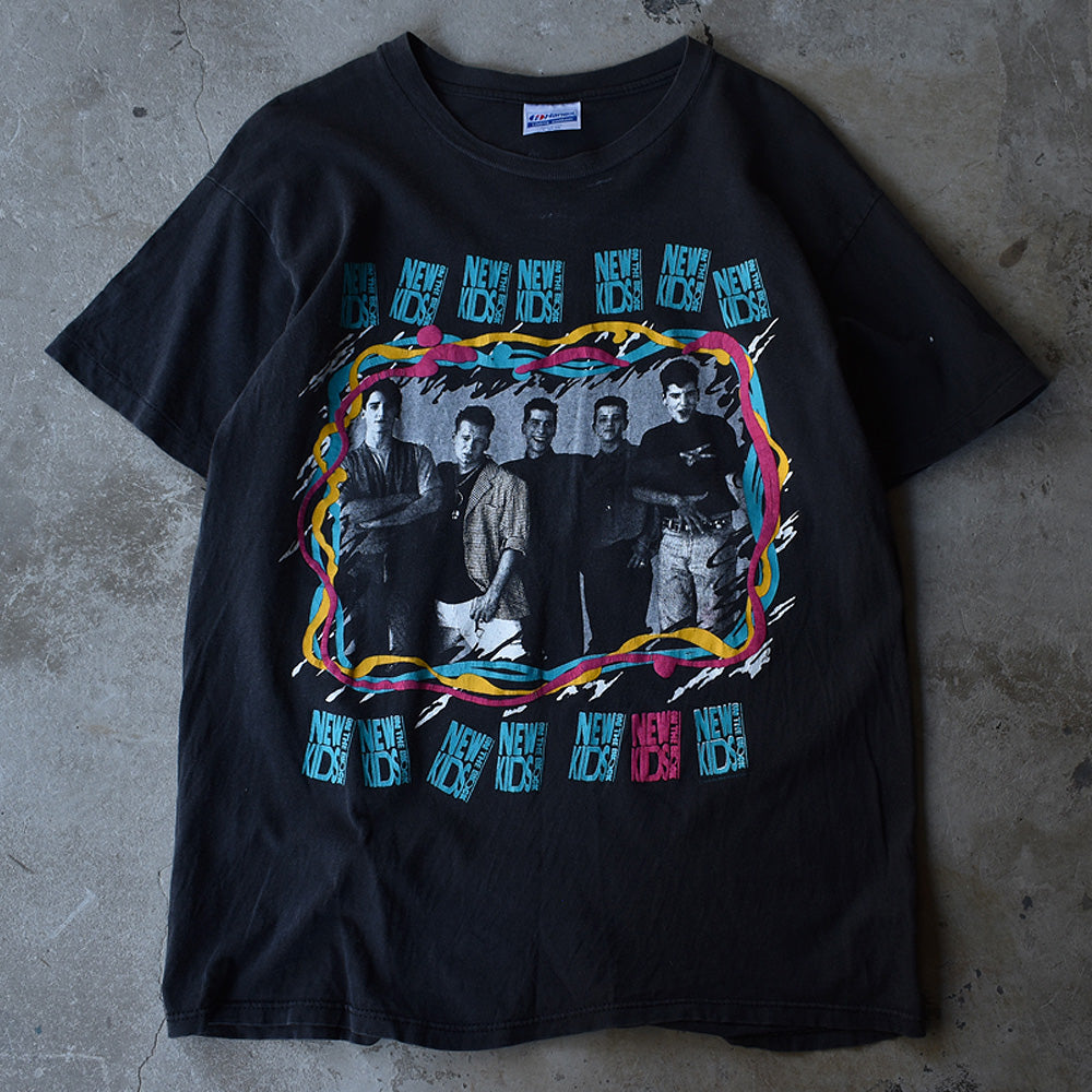 肩幅48【L】ヴィンテージ 80s NEW KIDS ON THE BLOCK Tシャツ