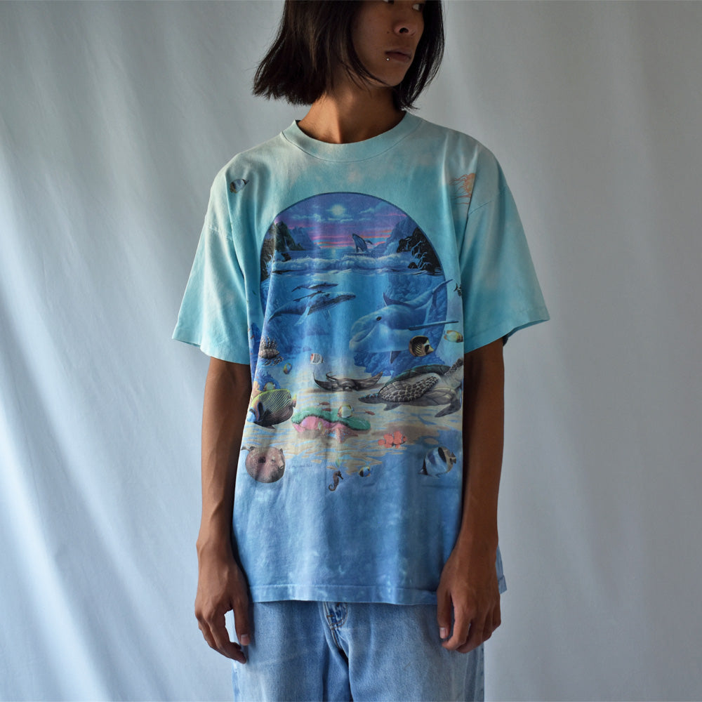 90's　LIQUID BLUE/リキッド・ブルー “Sea animals” アニマルプリントTee　USA製　220817