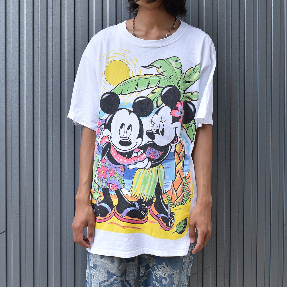 90’s　Disney/ディズニー ”Mickey & Minnie” Tee　220612