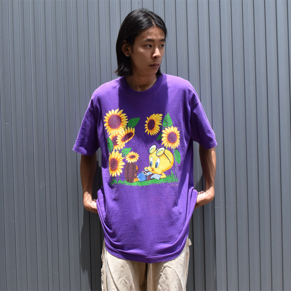 90's　Looney Tunes/ルーニー・テューンズ ”TWEETY & SUNFLOWERS” Tee　USA製　220601