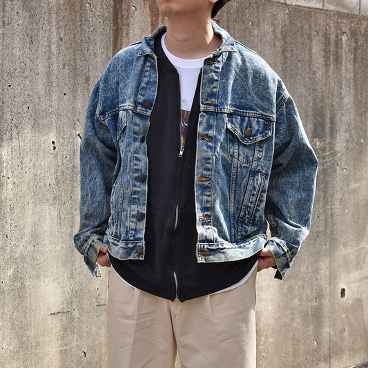 90's Levi's/リーバイス 71507-0219 ケミカルウォッシュ デニムジャケット USA製 230303