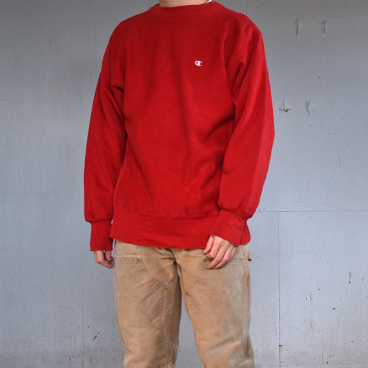 80’s Champion 目付き RED RWスウェット USA製 230107