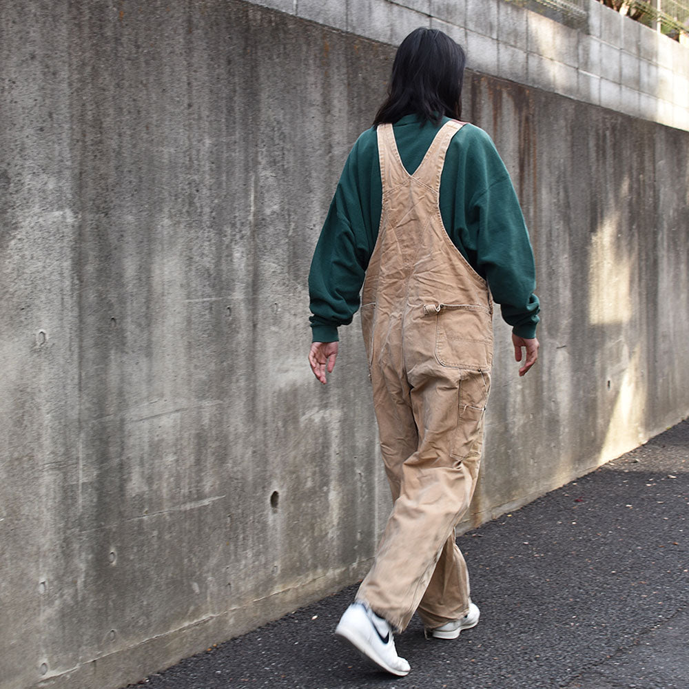 90's　Carhartt/カーハート ダブルニー ブラウンダック オーバーオール　USA製　221203