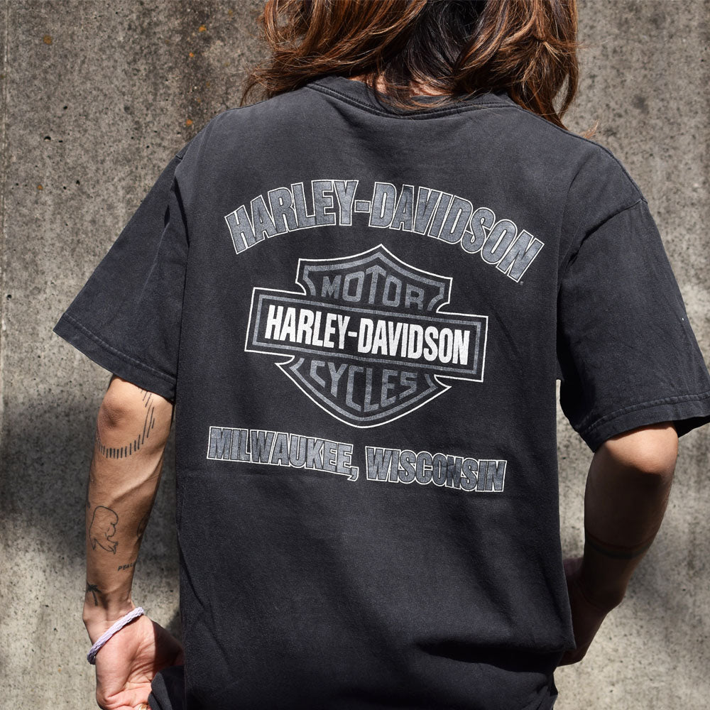 Y2K　Harley-Davidson/ハーレーダビッドソン “ROAD HOUSE 2000” Tシャツ　USA製　230412
